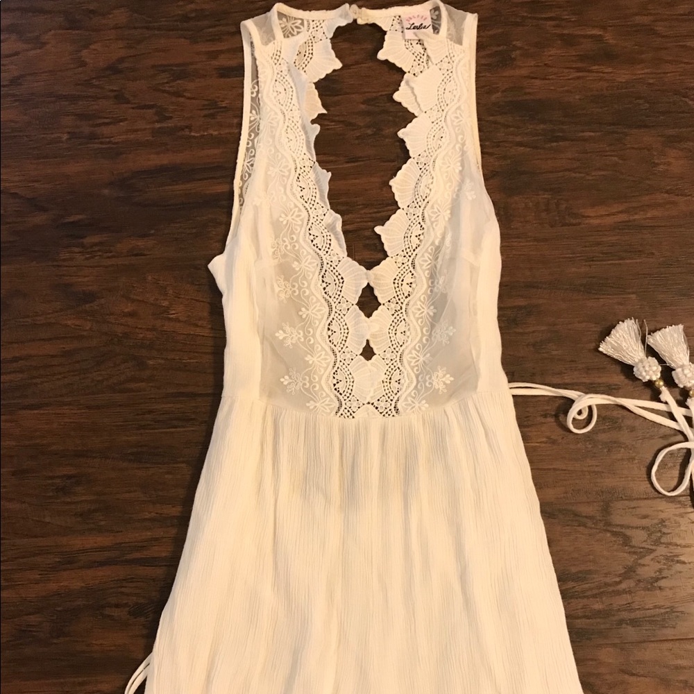 Cute cut-out white romper
